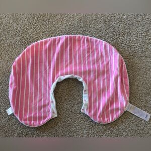 POTTERY BARN KIDS Pink White Boppy Nursing Tummy Time Pillow Cover Stripes Dots